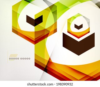 Arrow Geometric Shape Abstract Business Background. Graphic Design Template