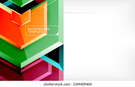 Pfeil-geometrischer abstrakter Hintergrund, richtungsweisender Hintergrund, Vektorgrafik