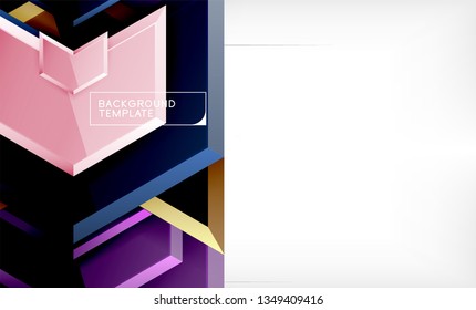 Arrow geometrical abstract background, directional wallpaper concept, vector illustration