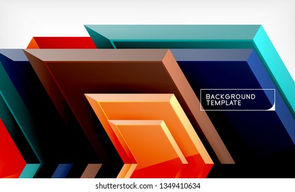 Arrow geometrical abstract background, directional wallpaper concept, vector illustration