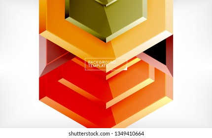 Arrow geometrical abstract background, directional wallpaper concept, vector illustration