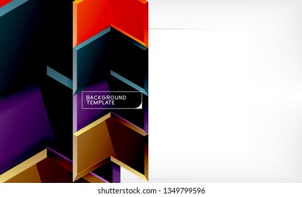Arrow geometrical abstract background, directional wallpaper concept, vector illustration