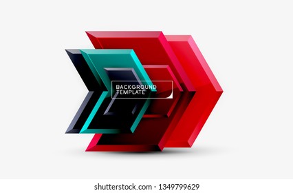 Arrow geometrical abstract background, directional wallpaper concept, vector illustration