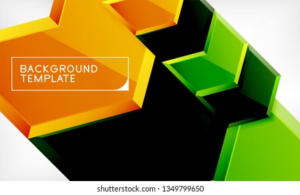 Fondo abstracto geométrico de flecha, concepto de papel tapiz direccional, ilustración vectorial