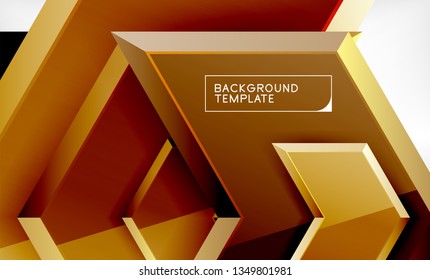 Pfeil-geometrischer abstrakter Hintergrund, richtungsweisender Hintergrund, Vektorgrafik