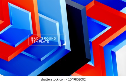 Arrow geometrical abstract background, directional wallpaper concept, vector illustration