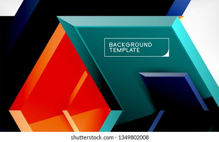 Pfeil-geometrischer abstrakter Hintergrund, richtungsweisender Hintergrund, Vektorgrafik