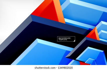 Fondo abstracto geométrico de flecha, concepto de papel tapiz direccional, ilustración vectorial