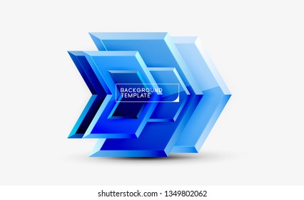 Arrow geometrical abstract background, directional wallpaper concept, vector illustration