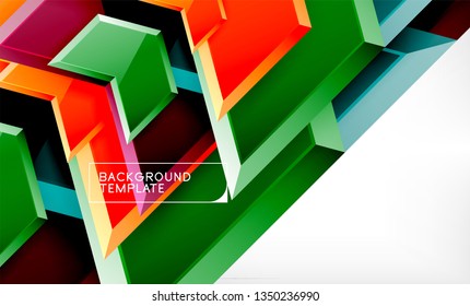 Arrow geometrical abstract background, directional wallpaper concept, vector illustration