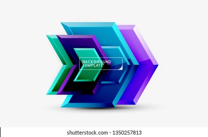 Fondo abstracto geométrico de flecha, concepto de papel tapiz direccional, ilustración vectorial