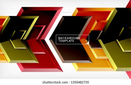 Arrow geometrical abstract background, directional wallpaper concept, vector illustration