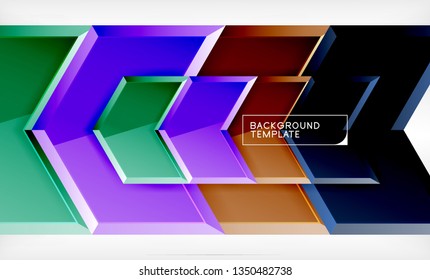 Arrow geometrical abstract background, directional wallpaper concept, vector illustration