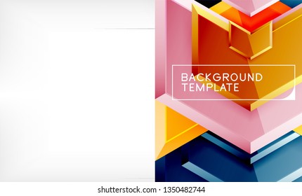 Arrow geometrical abstract background, directional wallpaper concept, vector illustration