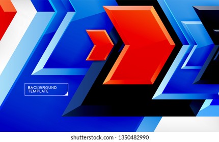 Arrow geometrical abstract background, directional wallpaper concept, vector illustration