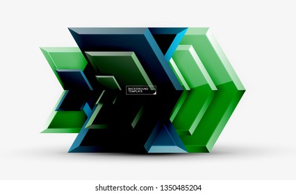Arrow geometrical abstract background, directional wallpaper concept, vector illustration