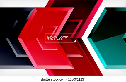 Arrow geometrical abstract background, directional wallpaper concept, vector illustration