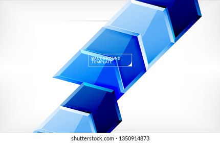 Arrow geometrical abstract background, directional wallpaper concept, vector illustration