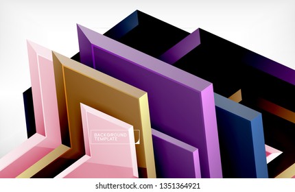 Arrow geometrical abstract background, directional wallpaper concept, vector illustration