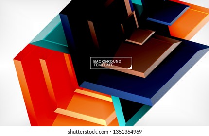 Arrow geometrical abstract background, directional wallpaper concept, vector illustration