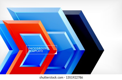 Arrow geometrical abstract background, directional wallpaper concept, vector illustration