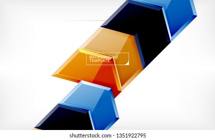 Arrow geometrical abstract background, directional wallpaper concept, vector illustration