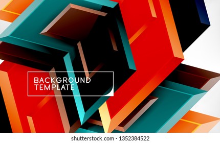 Arrow geometrical abstract background, directional wallpaper concept, vector illustration