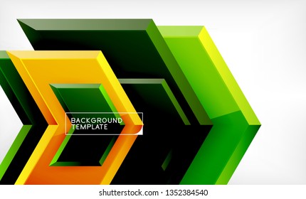 Arrow geometrical abstract background, directional wallpaper concept, vector illustration