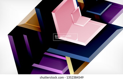 Arrow geometrical abstract background, directional wallpaper concept, vector illustration