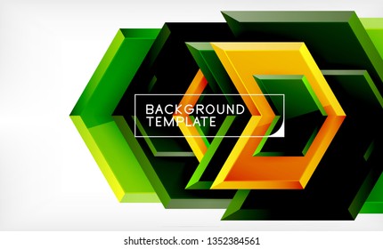 Arrow geometrical abstract background, directional wallpaper concept, vector illustration