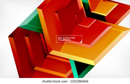 Fondo abstracto geométrico de flecha, concepto de papel tapiz direccional, ilustración vectorial