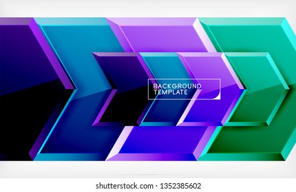Arrow geometrical abstract background, directional wallpaper concept, vector illustration