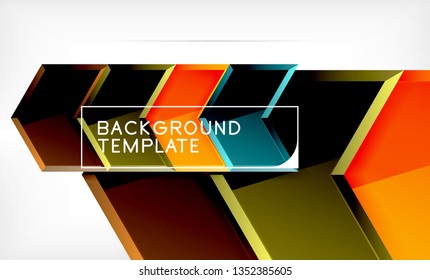 Arrow geometrical abstract background, directional wallpaper concept, vector illustration