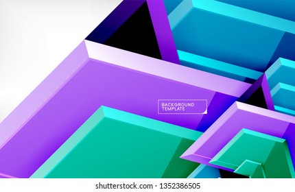 Arrow geometrical abstract background, directional wallpaper concept, vector illustration