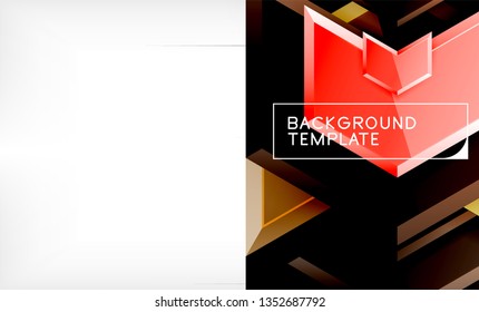 Arrow geometrical abstract background, directional wallpaper concept, vector illustration