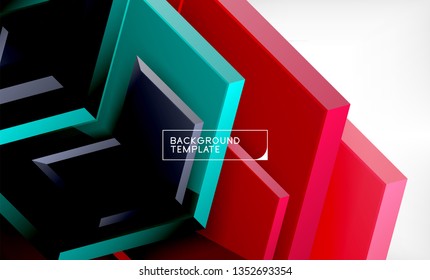 Fondo abstracto geométrico de flecha, concepto de papel tapiz direccional, ilustración vectorial