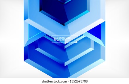 Arrow geometrical abstract background, directional wallpaper concept, vector illustration