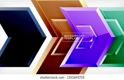 Arrow geometrical abstract background, directional wallpaper concept, vector illustration