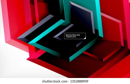 Arrow geometrical abstract background, directional wallpaper concept, vector illustration