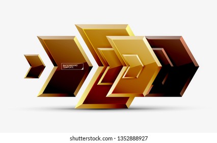 Arrow geometrical abstract background, directional wallpaper concept, vector illustration
