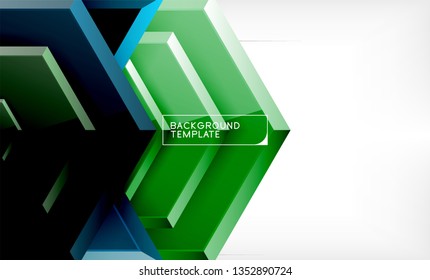 Arrow geometrical abstract background, directional wallpaper concept, vector illustration