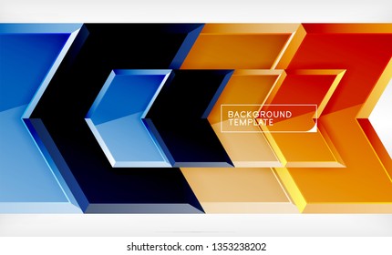 Fondo abstracto geométrico de flecha, concepto de papel tapiz direccional, ilustración vectorial