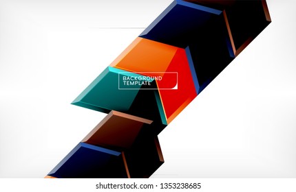 Arrow geometrical abstract background, directional wallpaper concept, vector illustration