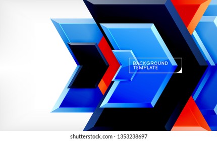 Arrow geometrical abstract background, directional wallpaper concept, vector illustration