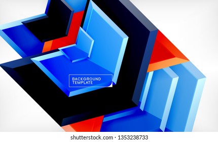 Arrow geometrical abstract background, directional wallpaper concept, vector illustration