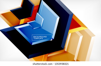 Arrow geometrical abstract background, directional wallpaper concept, vector illustration