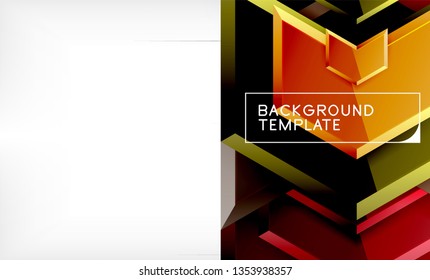 Arrow geometrical abstract background, directional wallpaper concept, vector illustration