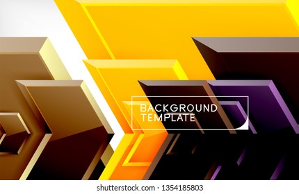 Fondo abstracto geométrico de flecha, concepto de papel tapiz direccional, ilustración vectorial