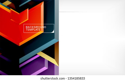Arrow geometrical abstract background, directional wallpaper concept, vector illustration