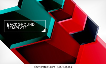 Arrow geometrical abstract background, directional wallpaper concept, vector illustration